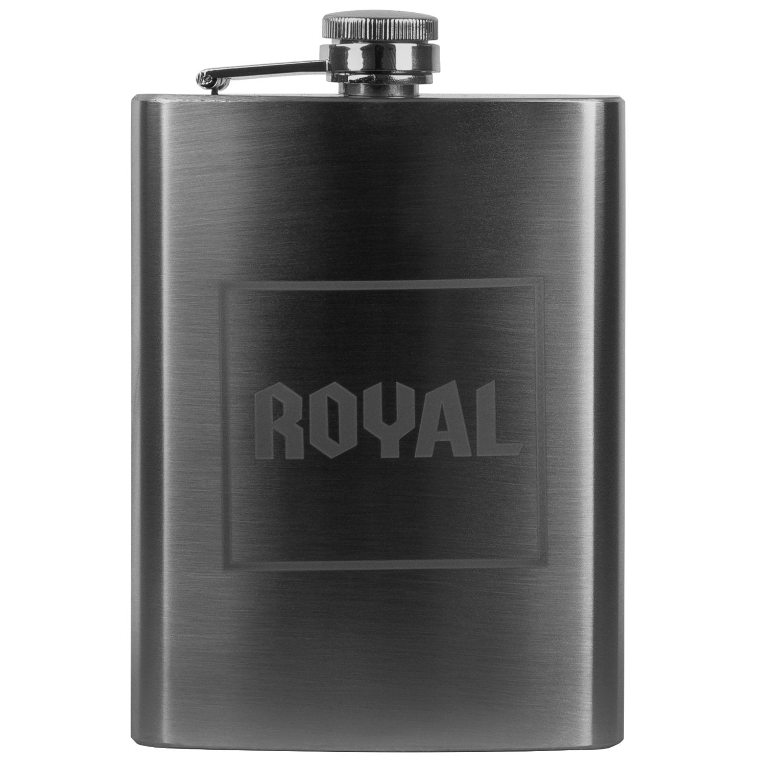 Royal Stainless Steel Hip Flask - 8oz Silver  