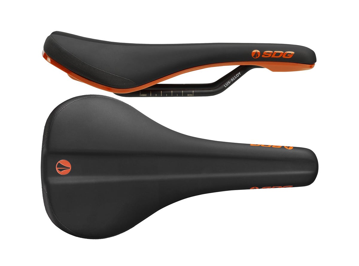 SDG Bel Air V3 Lux Alloy Rail Saddle - Orange Orange  