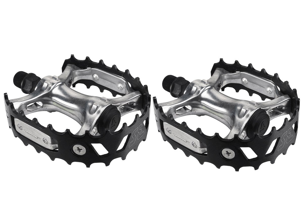 SE Bikes Bear Trap BMX Pedals - Black Black 9/16" 