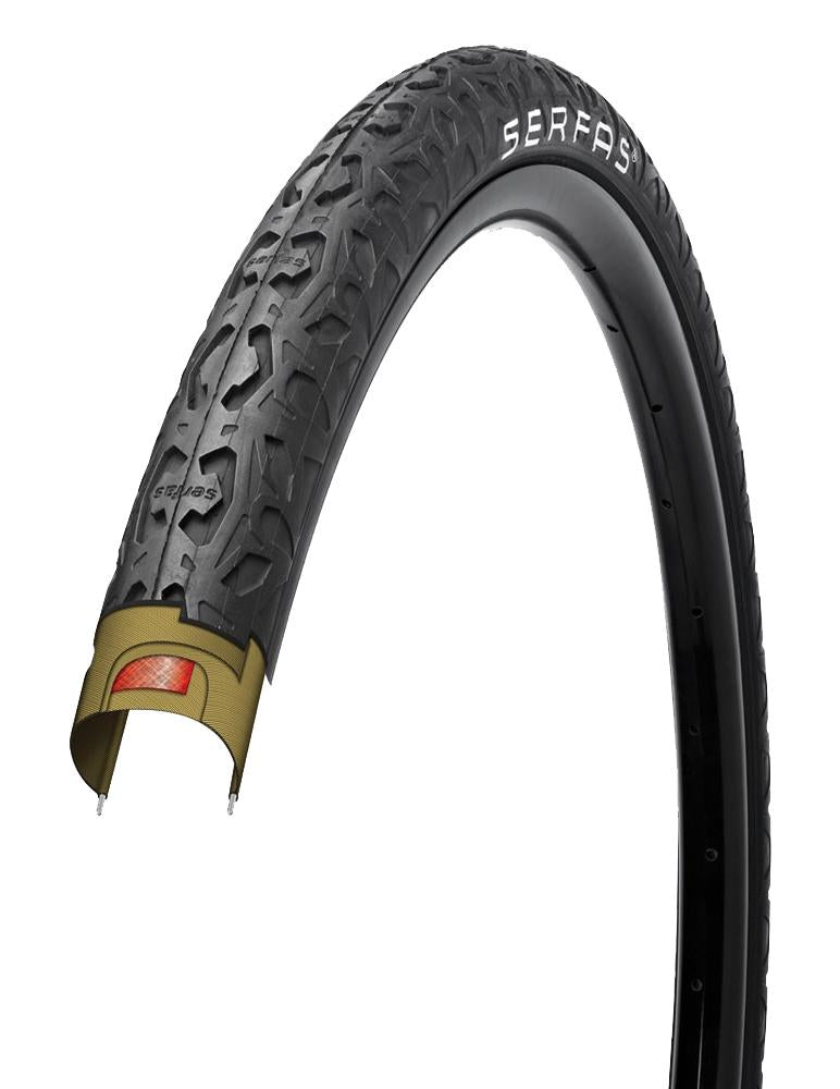 Serfas Drifter 26" Wire City Tire - Black-Reflex Black - Reflex 2.0" 