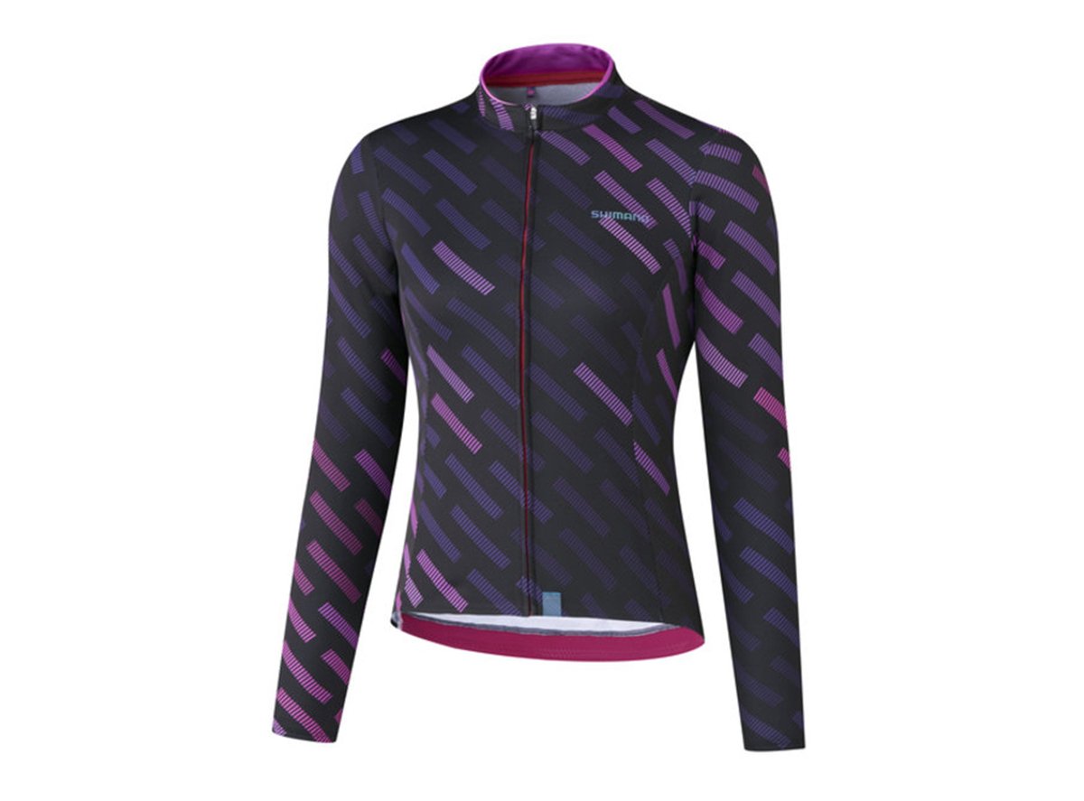 Shimano Kaede Thermal Long Sleeve Road Jersey - Womens - Purple Purple X-Small 