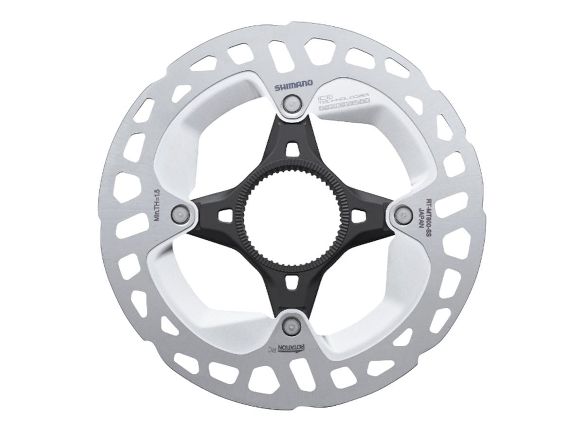 Shimano MT800 Ice Tech Disc Brake Rotor Silver - Black 160mm 