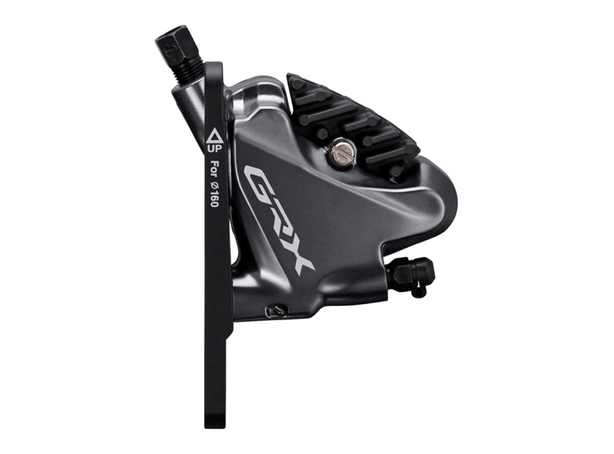 Shimano RX810 GRX Flat Mount Disc Brake Caliper - Black Black Front - With Bracket 