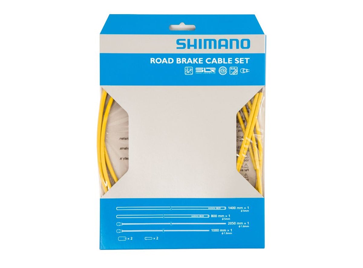 Shimano Road PTFE Brake Cable Set - Yellow Yellow  