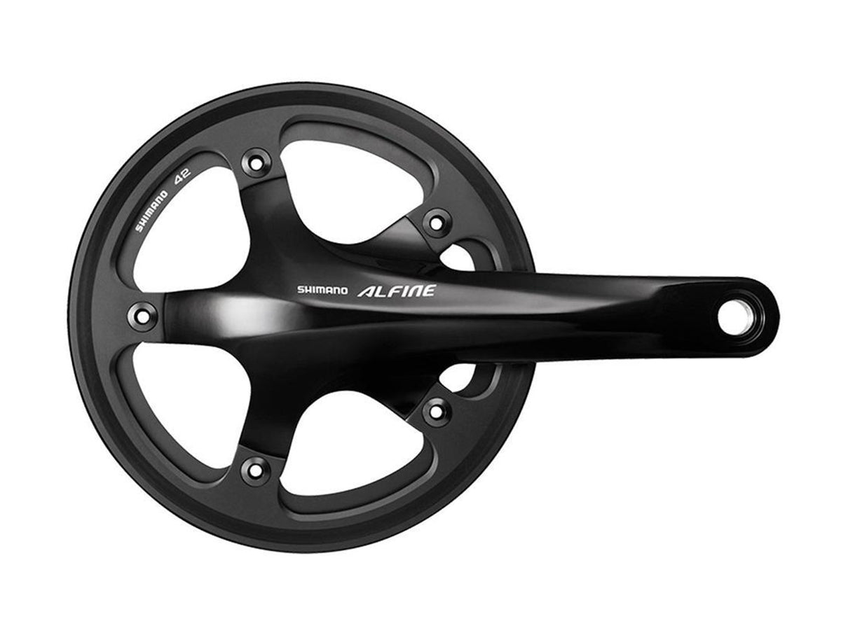Shimano S501 Alfine Single Speed Crankset Silver 170mm - 42t BB Included