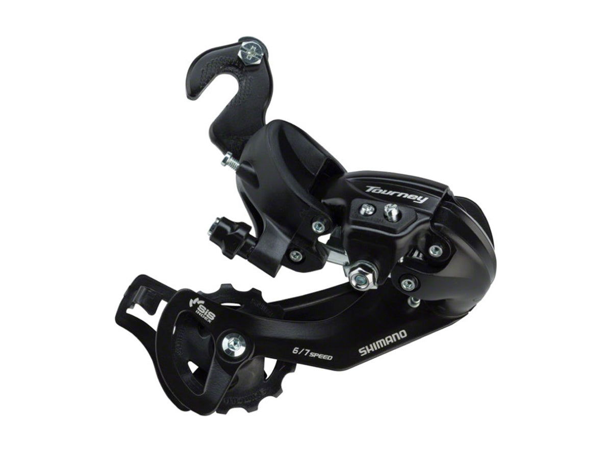 Shimano Tourney TY300 6/7 Spd MTB Rear Derailleur - BMX Mount Black SGS - Long Cage 