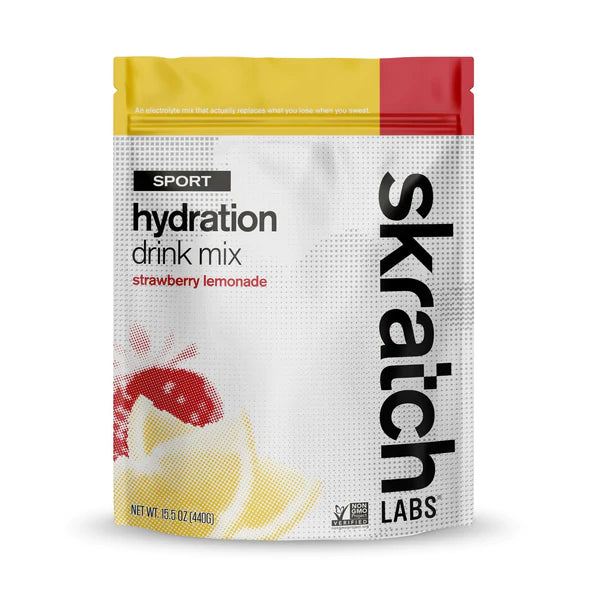 Skratch Labs Sport Hydration Mix - Strawberry Lemonade Strawberry Lemonade 440g - 20 Serving Resealable Bag 