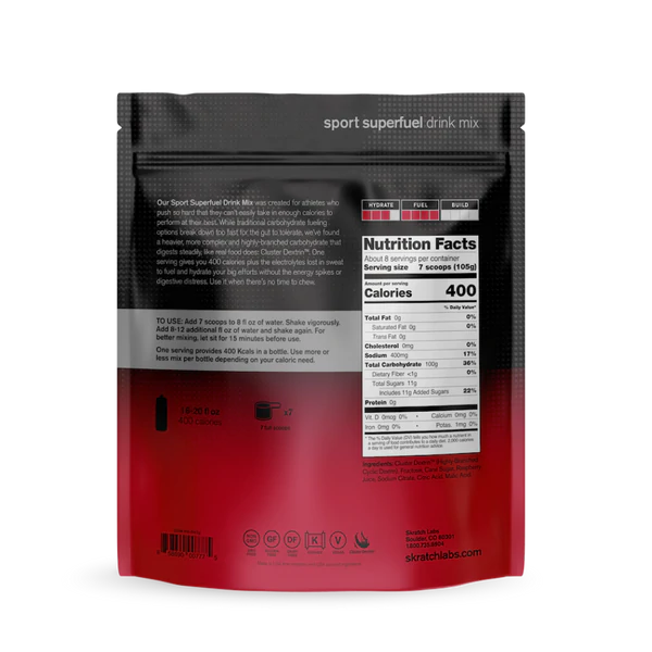 Skratch Labs Sport Superfuel Drink Mix - Raspberry