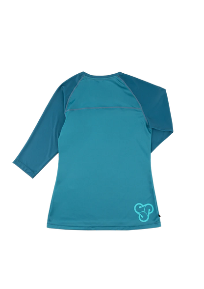 Sombrio Noble 2 3/4 Sleeve MTB Jersey - Womens - Sombrio-Boreal Blue-Midnight Blue