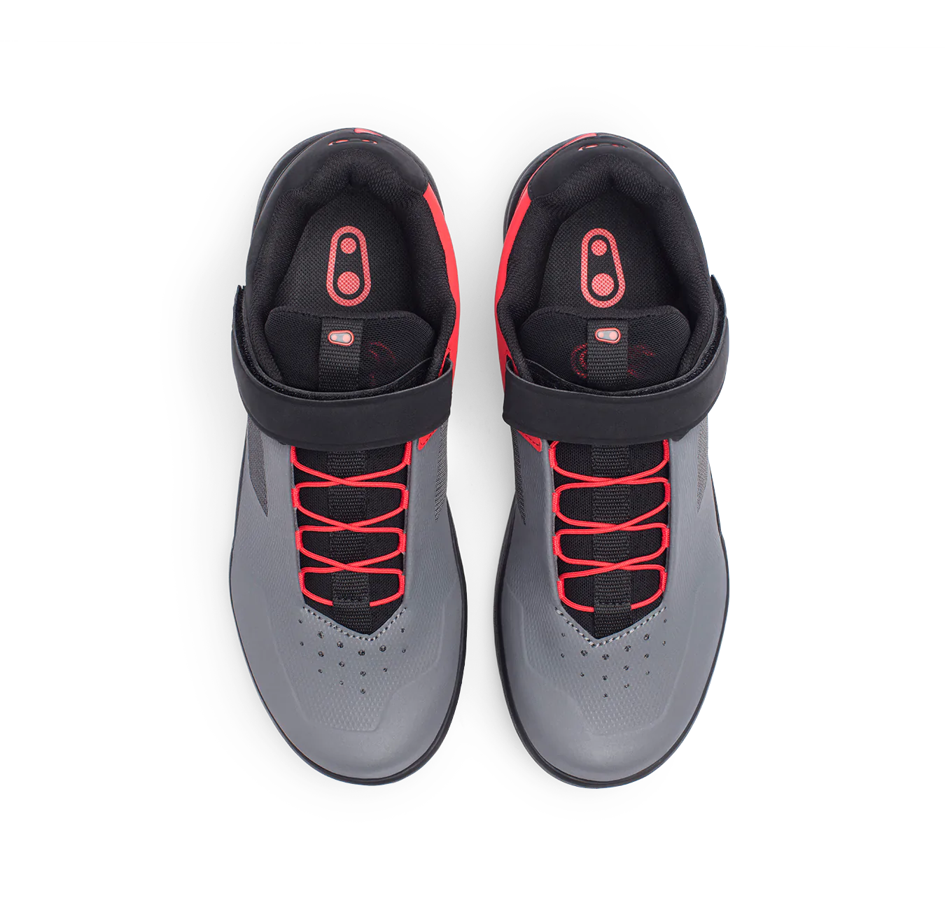 Crank Brothers Stamp Speedlace MTB Shoe - Gray-Red-Black