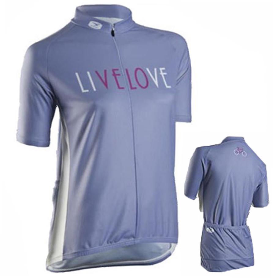 Sugoi Live Love Short Sleeve Road Jersey - Womens - Chambray Blue Chambray Blue Large 