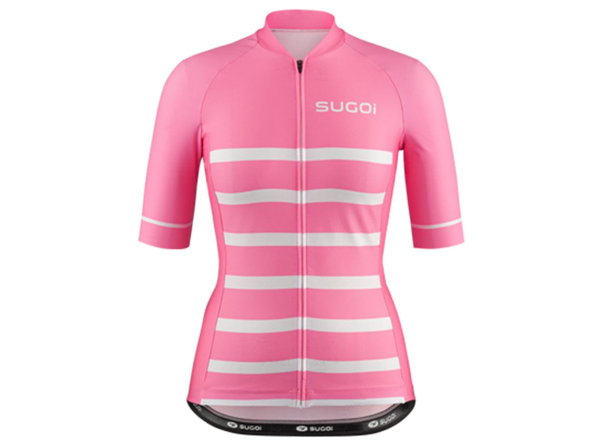 Sugoi Essence Print Short Sleeve Jersey - Womens - Nautical Pink Nautical Pink X-Small 