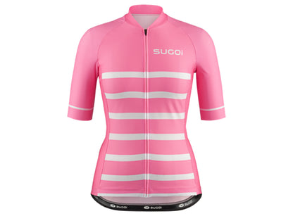 Sugoi Essence Print Short Sleeve Jersey - Womens - Nautical Pink Nautical Pink X-Small 