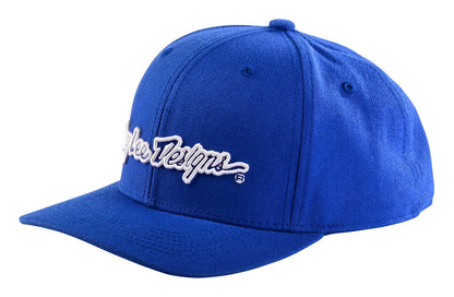 Troy Lee Designs 9Forty Snapback Hat - Signature - Blue-White Blue - White One Size 