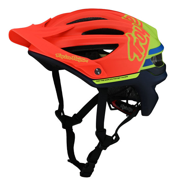 Troy Lee Designs A2 MIPS MTB Helmet - Silhouette - Orange-Yellow Orange - Yellow Small 
