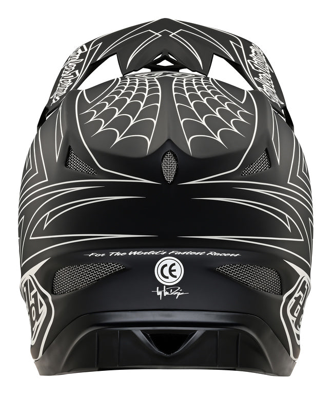 Troy Lee Designs D3 Fiberlite Full Face Helmet - Spider Stripe - Black