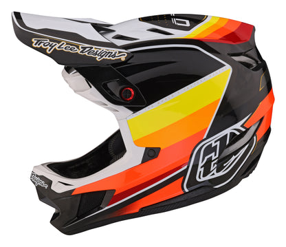Troy Lee Designs D4 Carbon Full Face Helmet with MIPS - Reverb - Black-White - 2023
