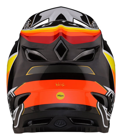 Troy Lee Designs D4 Carbon Full Face Helmet with MIPS - Reverb - Black-White - 2023