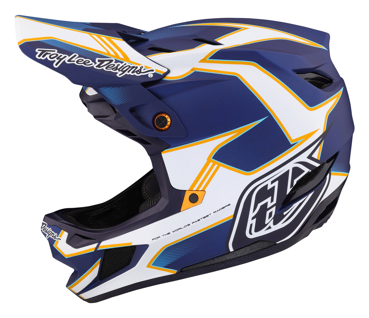 Troy Lee Designs D4 Composite Full Face Helmet with MIPS - Matrix - Blue - 2023