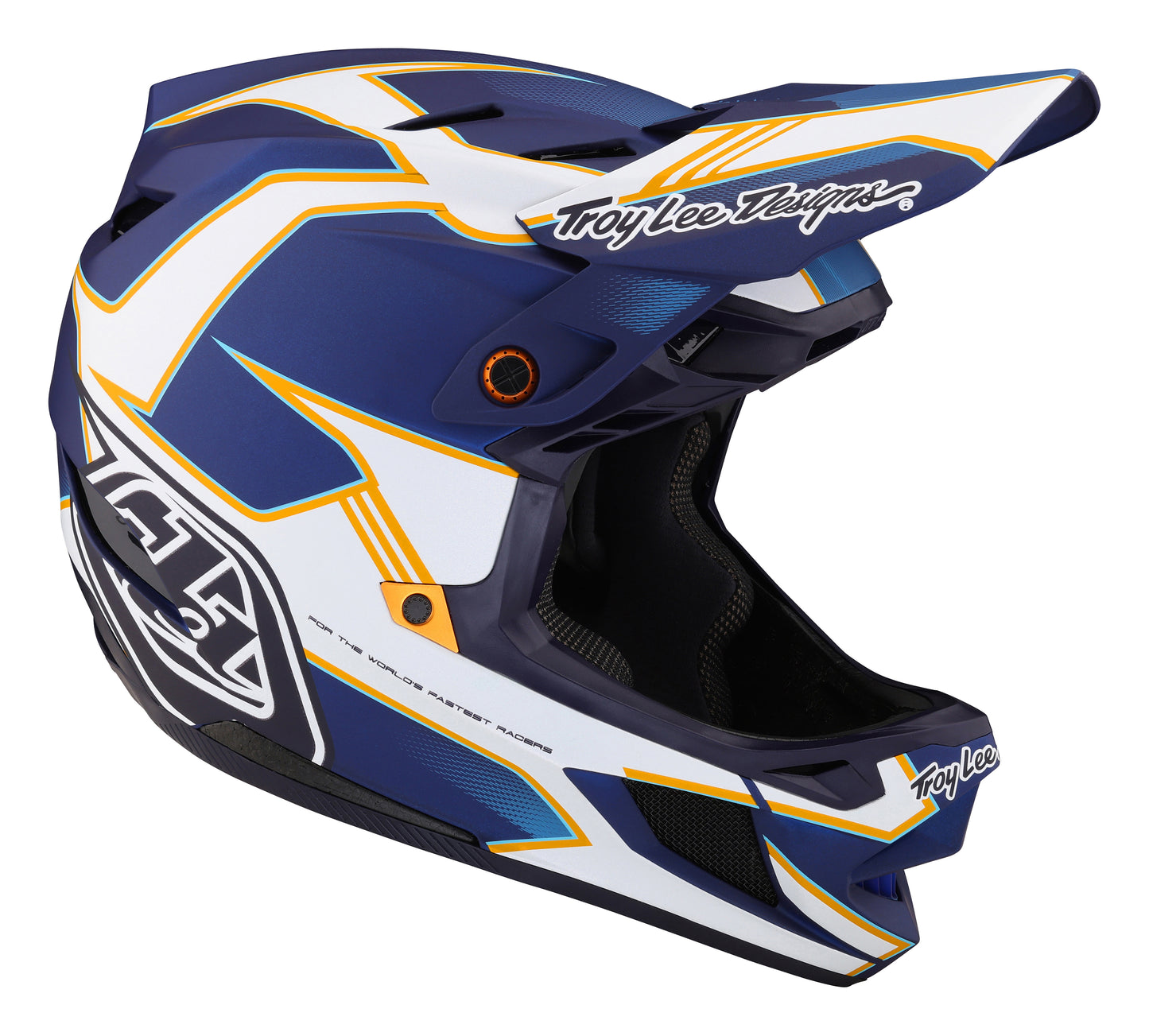 Troy Lee Designs D4 Composite Full Face Helmet with MIPS - Matrix - Blue - 2023