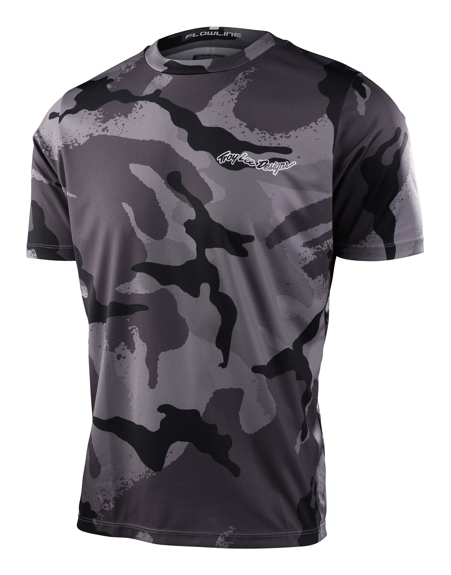 Troy Lee Designs Flowline Short Sleeve MTB Jersey - Cams - Carbon - 2023