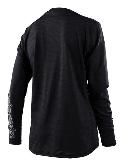 Troy Lee Designs Lilium Short Sleeve MTB Jersey - Womens - Tiger Jaquard - Black