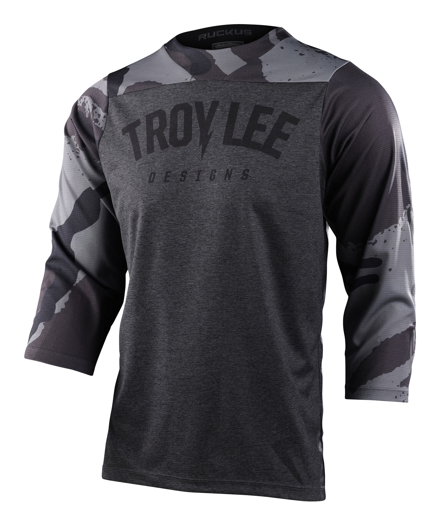 Troy Lee Designs Ruckus 3/4 Sleeve MTB Jersey - Camber Camo - Black Heather