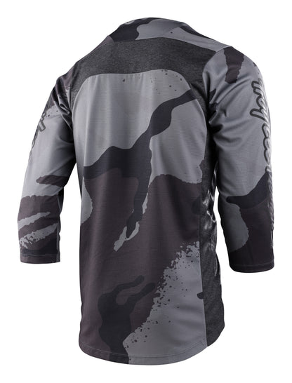 Troy Lee Designs Ruckus 3/4 Sleeve MTB Jersey - Camber Camo - Black Heather