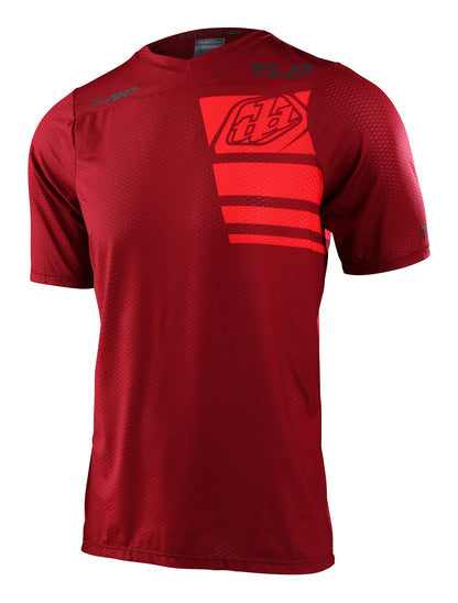 Troy Lee Designs Skyline Air Short Sleeve MTB Jersey - Stacks - Syrah