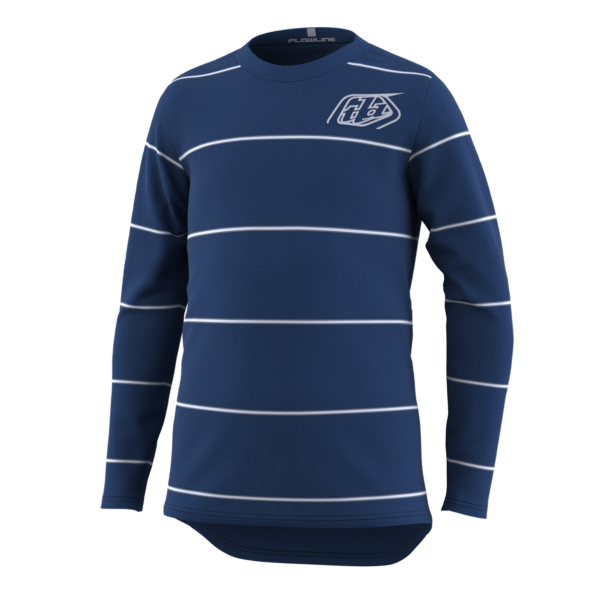 Troy Lee Designs Flowline Long Sleeve MTB Jersey - Revert - Youth - True Blue - 2023
