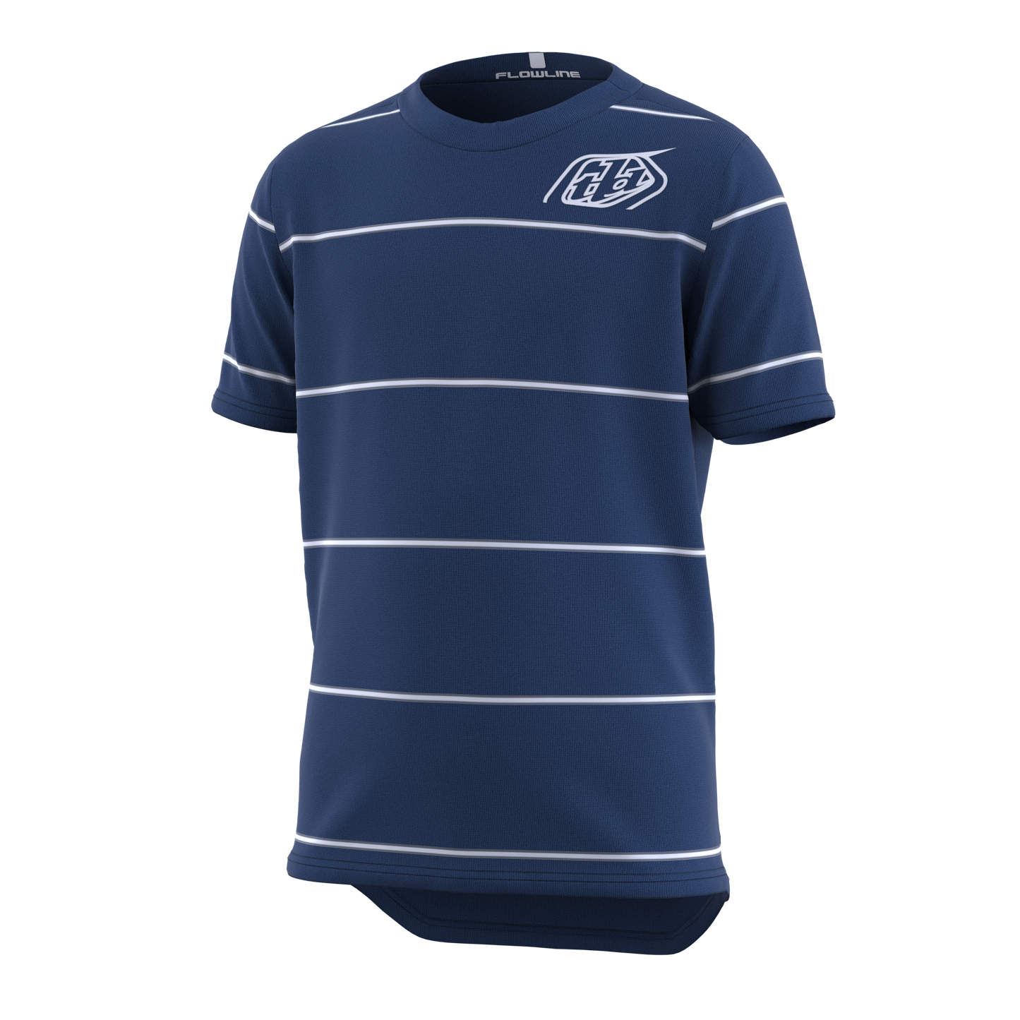 Troy Lee Designs Flowline Short Sleeve MTB Jersey - Revert - Youth - True Blue - 2023