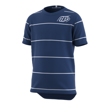 Troy Lee Designs Flowline Short Sleeve MTB Jersey - Revert - Youth - True Blue - 2023