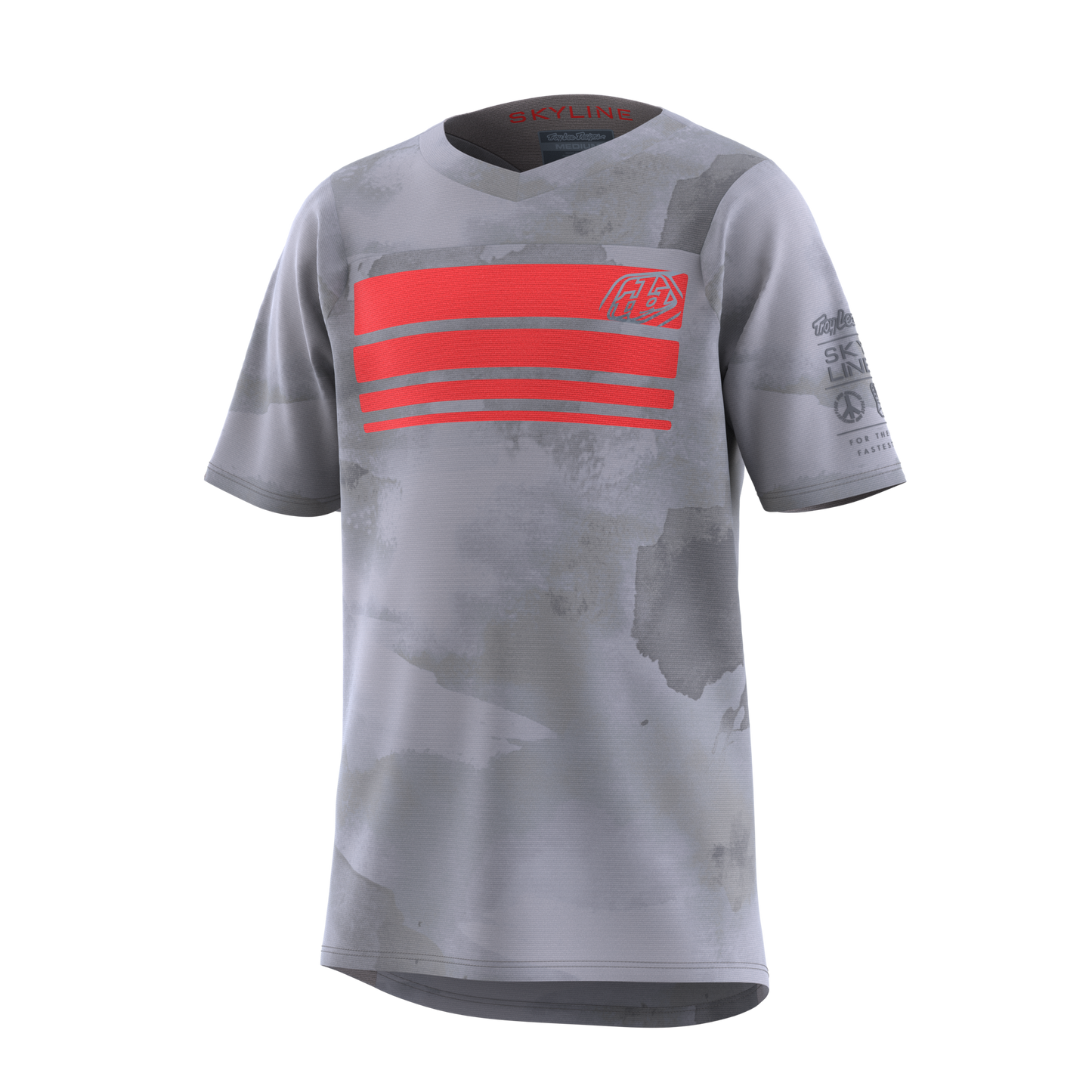 Troy Lee Designs Skyline Short Sleeve MTB Jersey - Blocks - Youth - Cement - 2023
