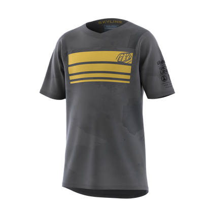 Troy Lee Designs Skyline Short Sleeve MTB Jersey - Blocks - Youth - Charcoal - 2023