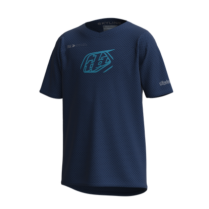Troy Lee Designs Skyline Short Sleeve MTB Jersey - Iconic - Youth - Navy
