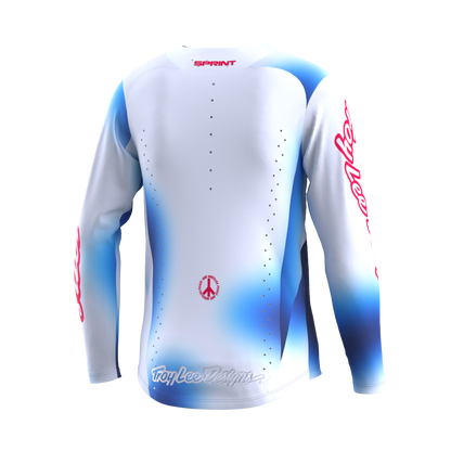 Troy Lee Designs Sprint Long Sleeve MTB Jersey - Lucid - Youth - Blue - 2023