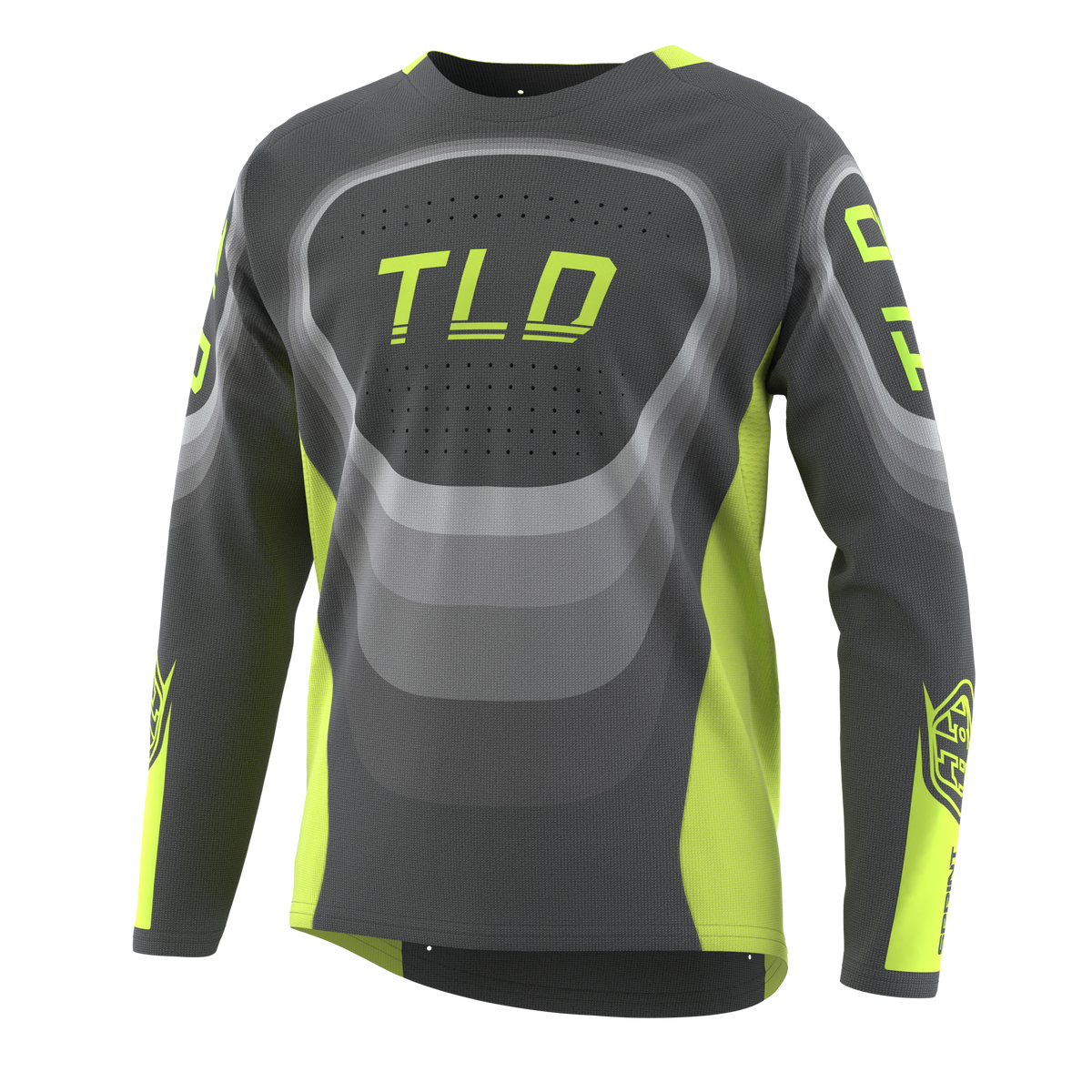 Troy Lee Designs Sprint Long Sleeve MTB Jersey - Youth - Reverb - Charcoal