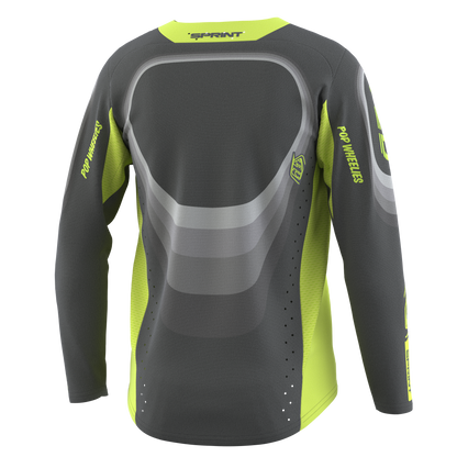 Troy Lee Designs Sprint Long Sleeve MTB Jersey - Youth - Reverb - Charcoal