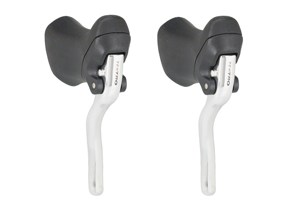 Tektro RL340 Ergo Brake Lever Set Black - Silver Pair 