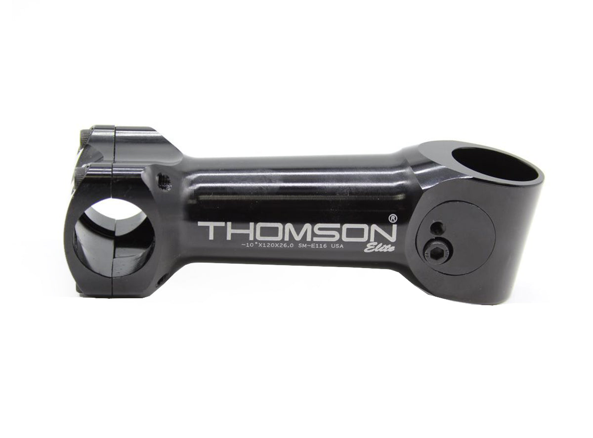 Thomson Elite Road Stem 26.0mm Clamp 120mm 10 Degree - Black Black 1.1/8" 