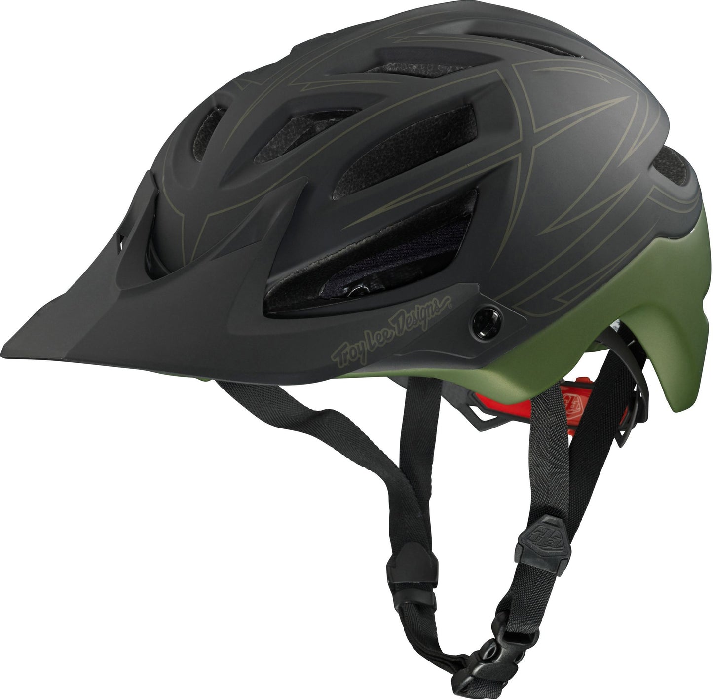 Troy Lee Designs A1 MTB Helmet - Pinstripe - Army Green Army Green Medium/Large 