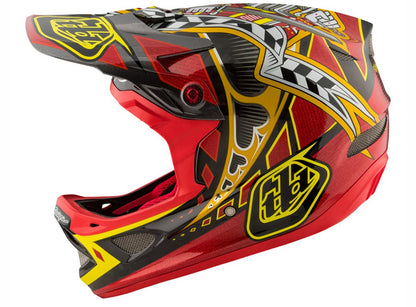 Troy Lee Designs D3 Carbon MIPS Full Face Helmet - Longshot Red Longshot Red X-Small 