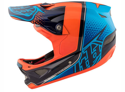 Troy Lee Designs D3 Carbon MIPS Full Face Helmet - Starburst Orange Starburst Orange X-Small 