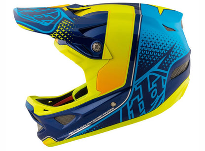 Troy Lee Designs D3 Composite Full Face Helmet - Starburst Yellow Starburst Yellow X-Small 