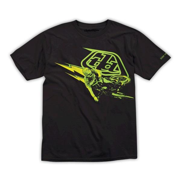 Troy Lee Designs Sam Hill Tee - Youth - Black-Yellow Black - Yellow Large 