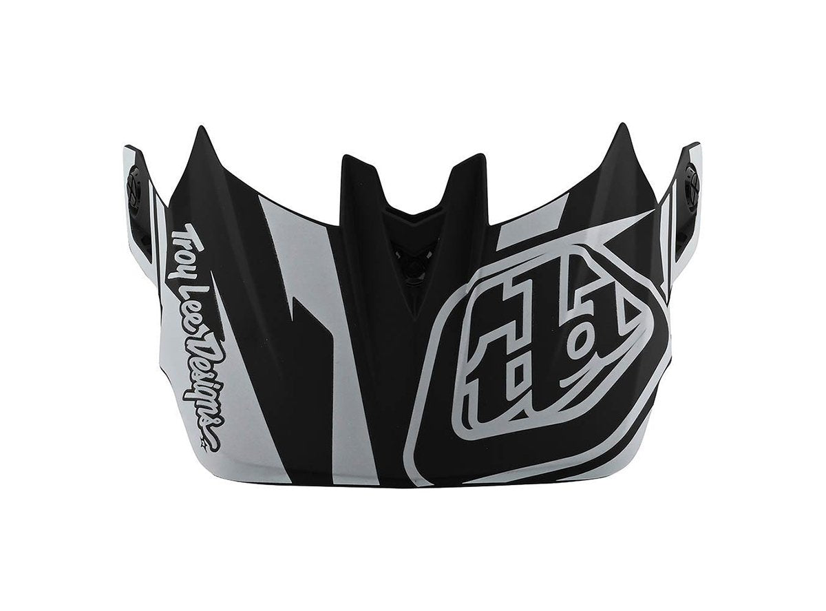 Troy Lee Designs D4 Replacement Visor - Slash - Black-White Black - White  