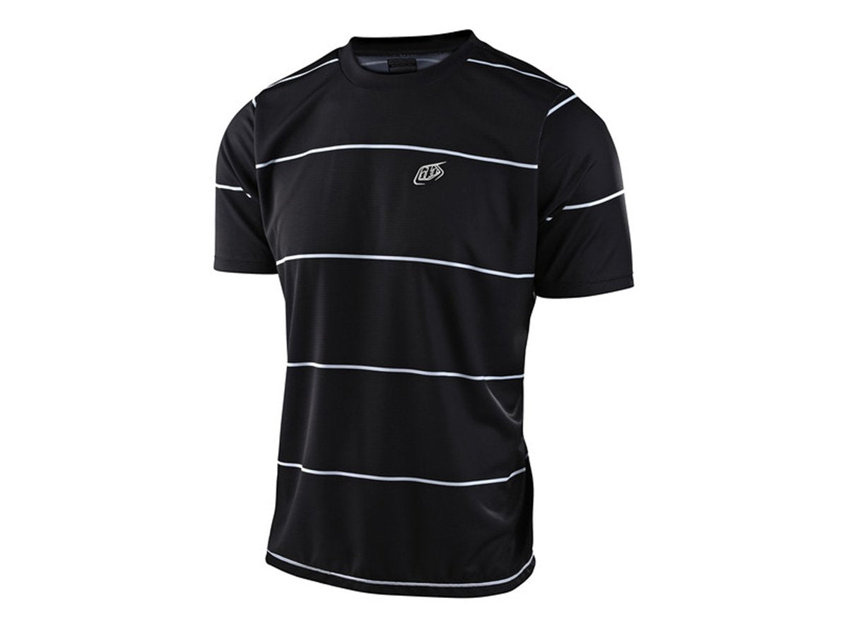 Troy Lee Designs Flowline Short Sleeve MTB Jersey - Stacked - Black Black Small 