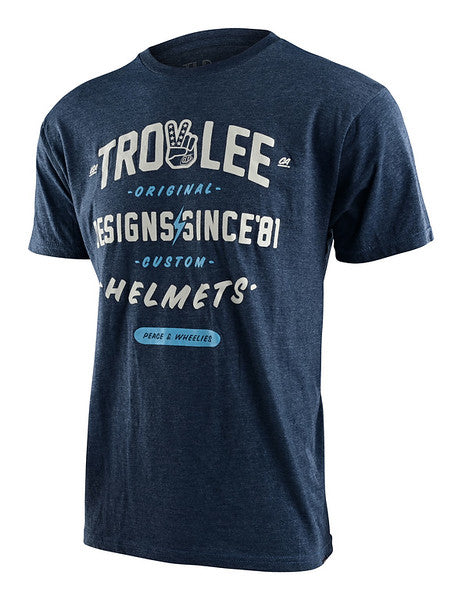 Troy Lee Designs Roll Out Short Sleeve Tee - Navy Heather Navy Heather Small 