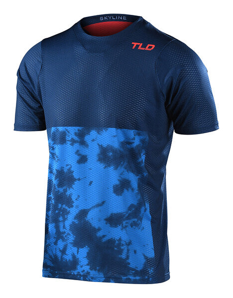 Troy Lee Designs Skyline Air Short Sleeve MTB Jersey - Breaks - Dark Slate Blue - 2022 Dark Slate Blue Small 