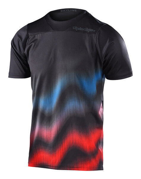 Troy Lee Designs Skyline Short Sleeve MTB Jersey - Wave - Black - 2022 Black Small 